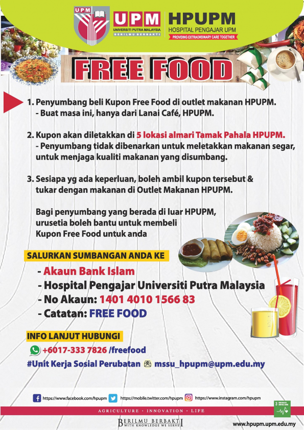 Sudut Tamak Pahala HPUPM: Free Food